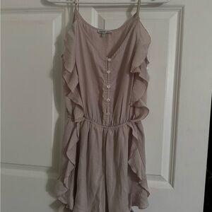 Chic Ruffled Pink Romper